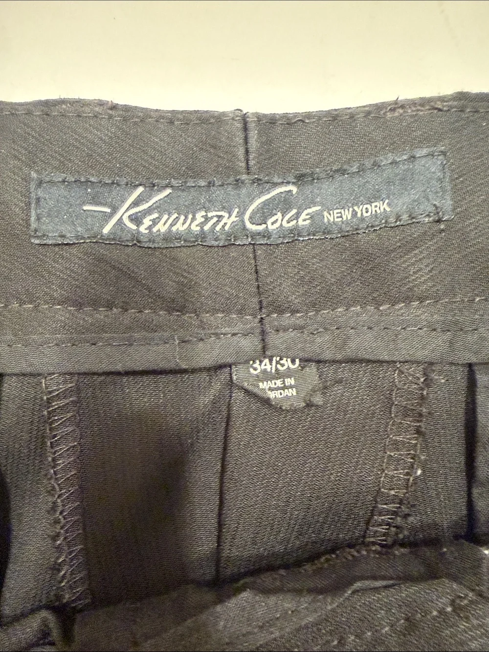 Kenneth Cole New York Black Dress Slacks - Flat Front